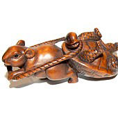 японская нэцкэ Мышь и Черепаха