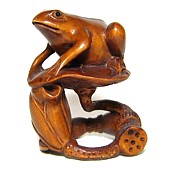 японская нецка из слоновой кости Цапля