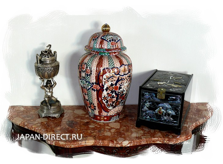 японская страинная серебреная курильница