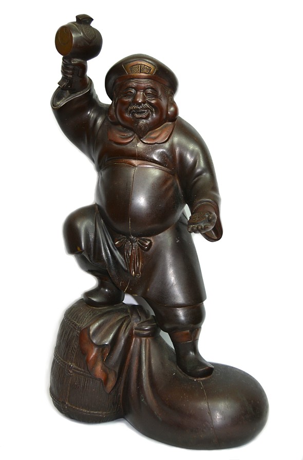 ДАЙКОКУ, японский Бог Удачи и Богатства. Бронза, 1900-е гг., Япония