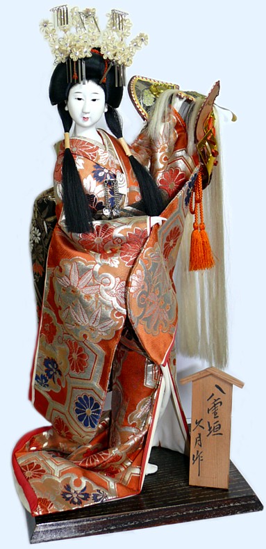 японская старинная кукла Принцесса с самурайским шлемом в руке, Japan Direct, онлайн магазин