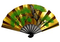 японский веер с авторским рисунком, 1950-е гг.