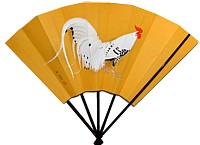 японский авторский веер с благопожелательным символом