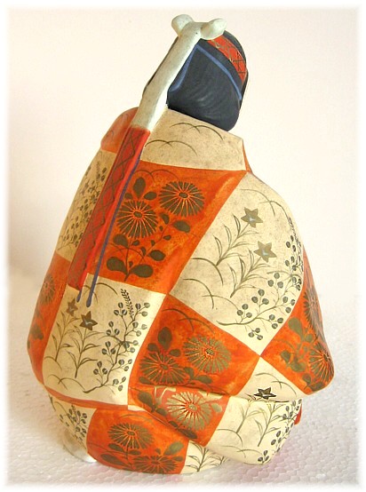 японская антикварная статуэтка Актер театра Но в маске, 1930-е гг.