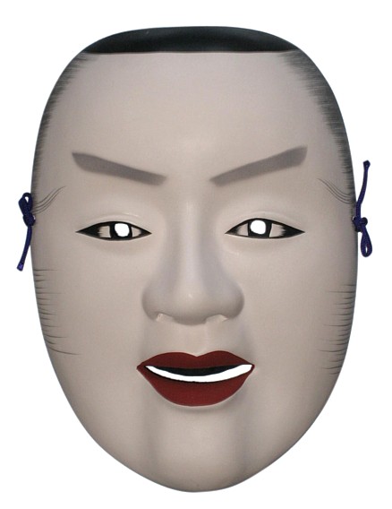 японская маска персонажа театра Но принцессы-монахини Чудзё