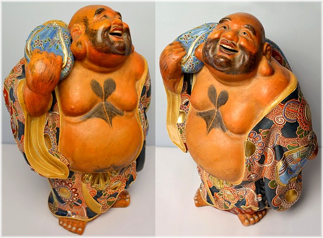 японская статуэтка одного из Семи Богов Счастья - ХОТЭЯ