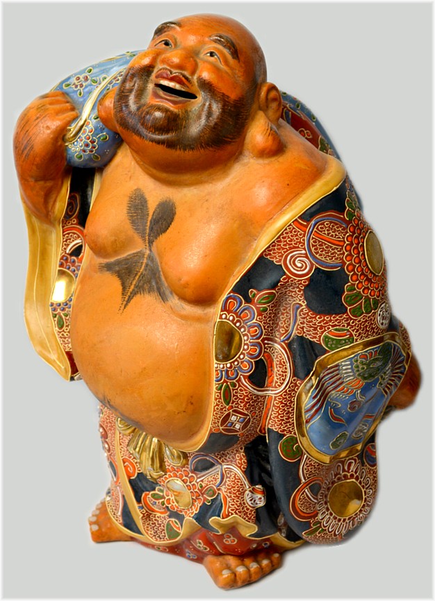 Хотэй, Бог Богатства и Счастья, японская фарфоровая фигура, 1900-е гг.