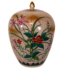 Японская антикварная ваза с крышкой