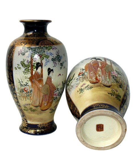 японская фарфоровая ваза Сацума