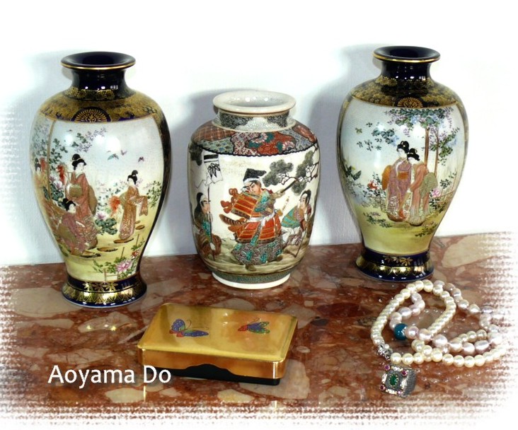 японские антикварные вазы