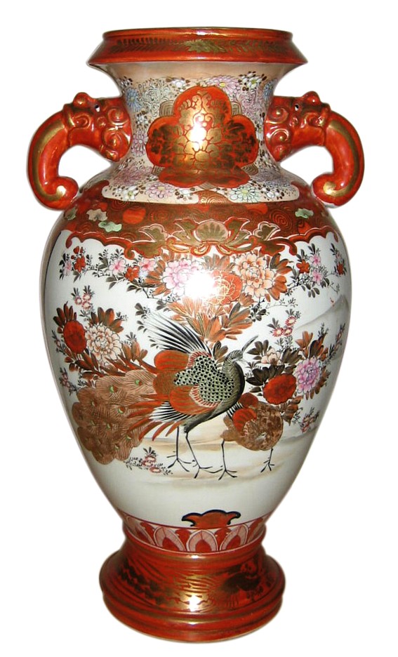 японская антикварная ваза с самурайской сценой, 1860-е гг.