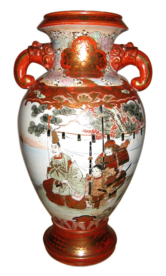 японская ваза с самурайской сценой, 1860-е гг.