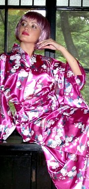 японское кимоно НАГАСАКИ, иск. шелк