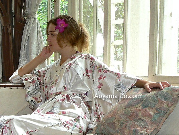 шелковый халат-кимоно ИМАРИ, сделано в Японии