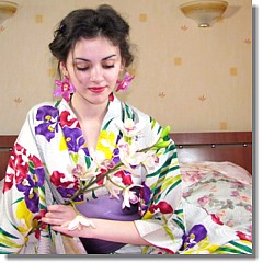 японские женские ретро кимоно