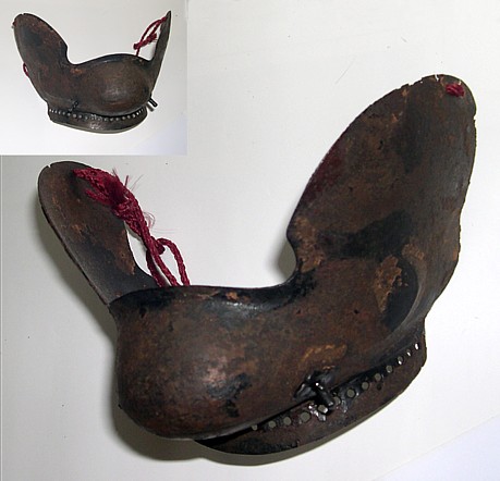 маска самурайского доспеха, ковка