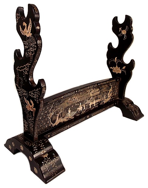 подставка антикварная для трех самурайских мечей, 1850-е гг.