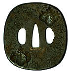 Цуба кованная с изображением Цветка Павлонии и растительного орнамента