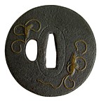 Цуба кованная с изображением вьюнка