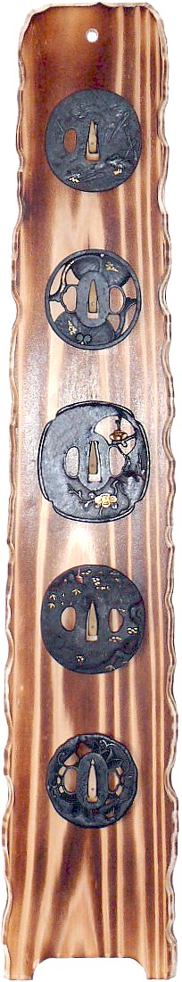 подставка для коллекции японских цуб самурайского меча