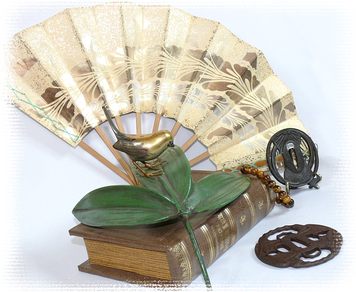 коллекция японского оружия, подставка для гарды японского меча