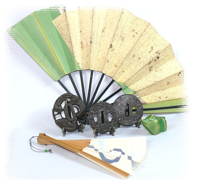 японские мечи - коллекция, подставка для гарды самурайского меча