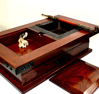 старинная японская курительная коробка, 1920 гг.