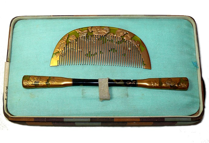 японский черепаховый гребень и заколка для украшения традиционной прически