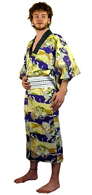 японское шелковое мужское кимоно, 1930-е гг.