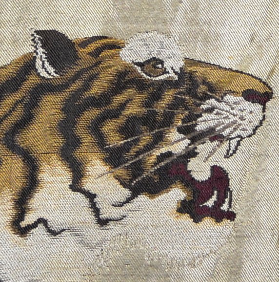 рисунок на подкладке японского мужского шелкового хаори 