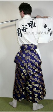 японские традиционные штаны хакама из шелковой парчи