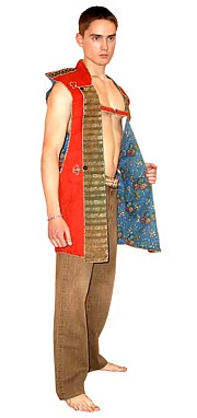 одежда самурая - военная накидка дзимбаори, конец 18 в.