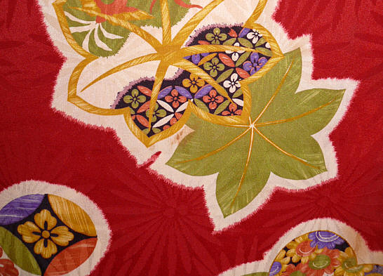 рисунок ткани японского женского шелкового хаори