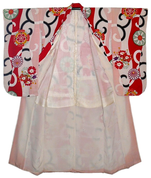 японское антикварное кимоно, шелк, 1920-е гг.