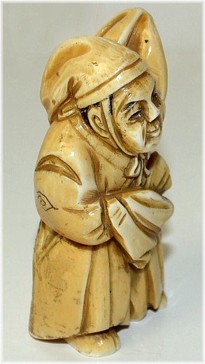 японская антикварная нэцкэ из слоновой кости Актер Кабуки