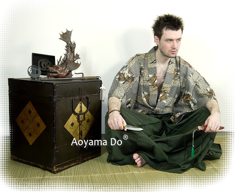 японский нож в стиле оружия воина-монаха